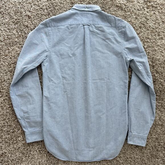 RRL Double RL Ralph Lauren Selvedge Oxford Button Up Shirt Blue Men’s Size Small - Picture 2 of 9